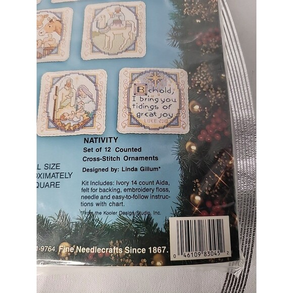 Bucilla Nativity‎ Set of 12 Counted Cross Stitch Ornaments #83045 Christmas NEW - Picture 2 of 6